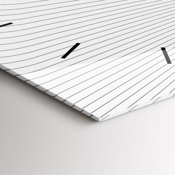 Pendule carrée en verre 'Lignes d''abstraction'