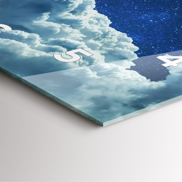 Pendule carrée en verre Ciel nocturne