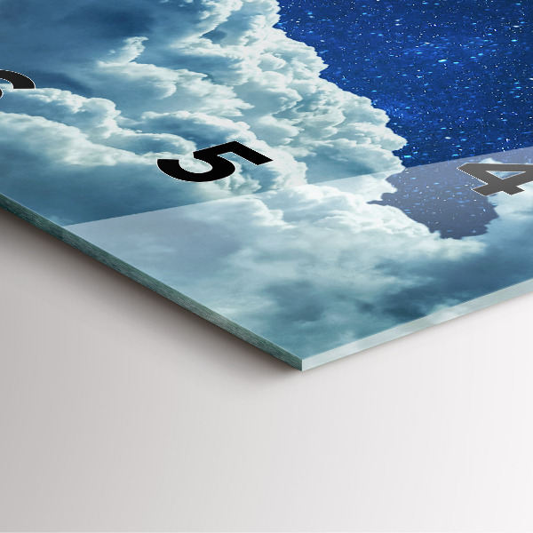 Pendule carrée en verre Ciel nocturne