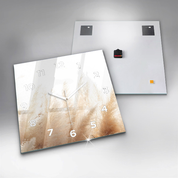 Pendule carrée en verre Épis de céréales