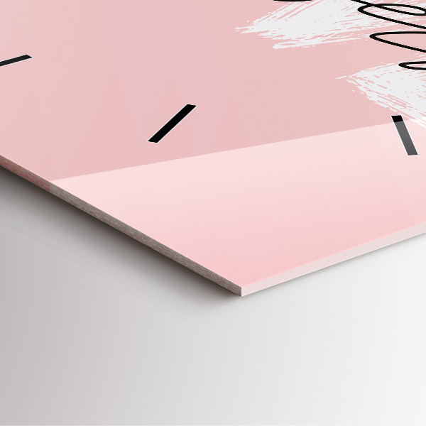 Pendule carrée en verre 'L''inscription Aimez-vous'