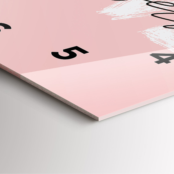 Pendule carrée en verre 'L''inscription Aimez-vous'