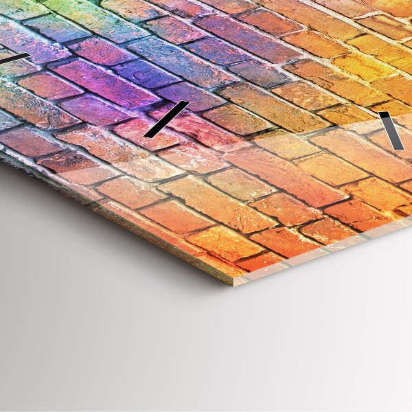 Pendule carrée en verre Mur peint