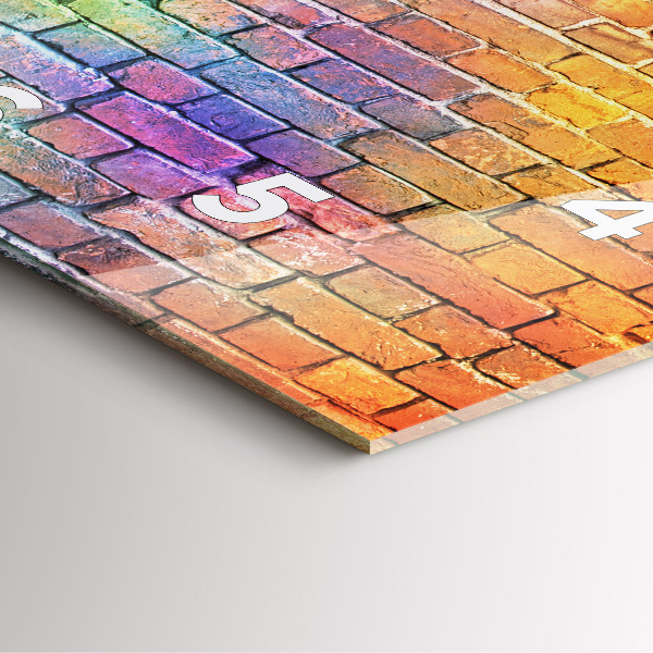 Pendule carrée en verre Mur peint