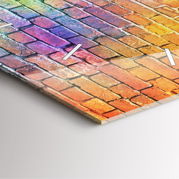 Pendule carrée en verre Mur peint