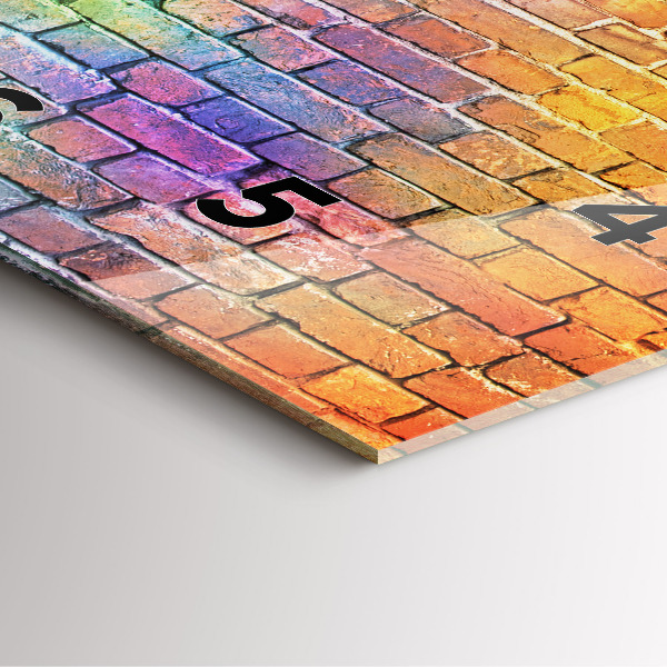 Pendule carrée en verre Mur peint