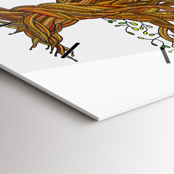 Pendule carrée en verre Arbre et racines