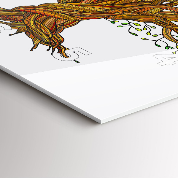 Pendule carrée en verre Arbre et racines