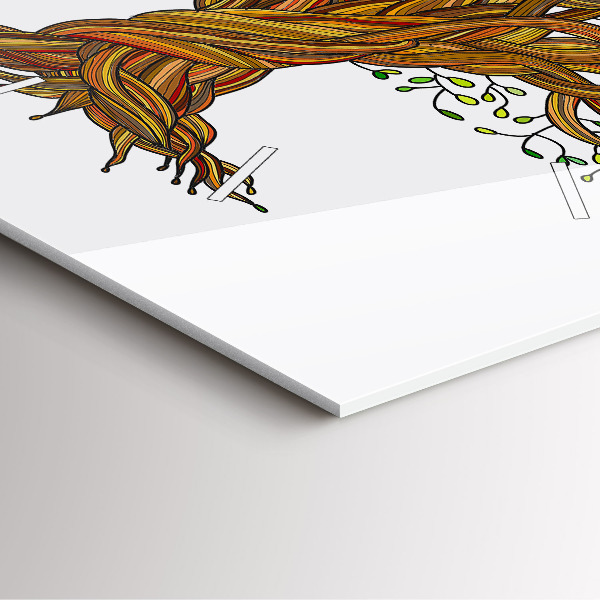 Pendule carrée en verre Arbre et racines