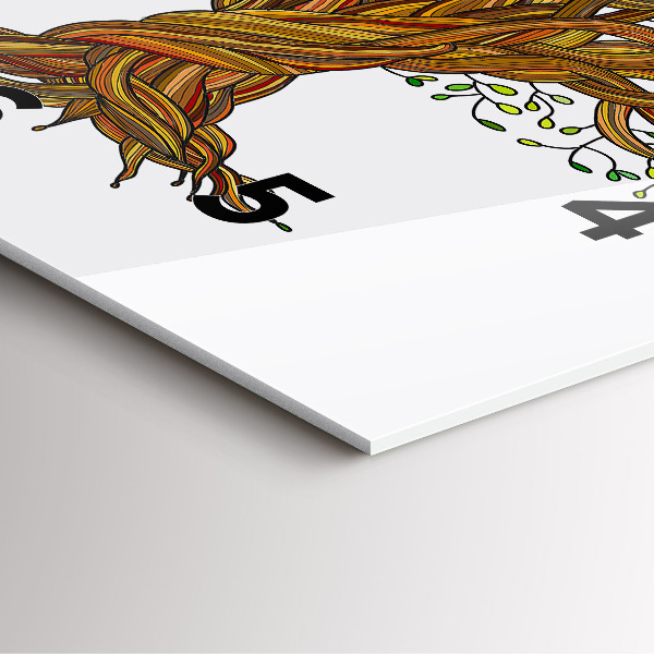 Pendule carrée en verre Arbre et racines