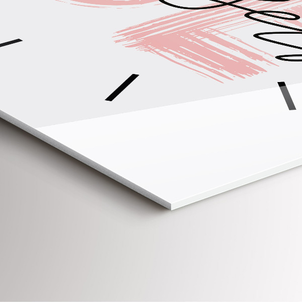 Pendule carrée en verre 'L''inscription Sois toi-même'