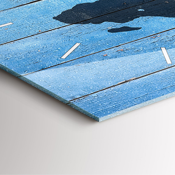 Pendule carrée en verre Carte du monde sur des tableaux