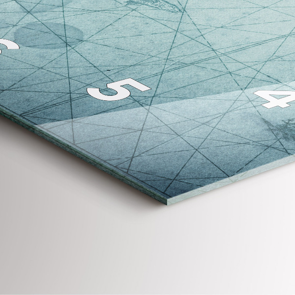 Pendule carrée en verre Carte ancienne