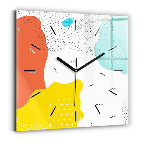 Pendule carrée en verre Abstraction POP