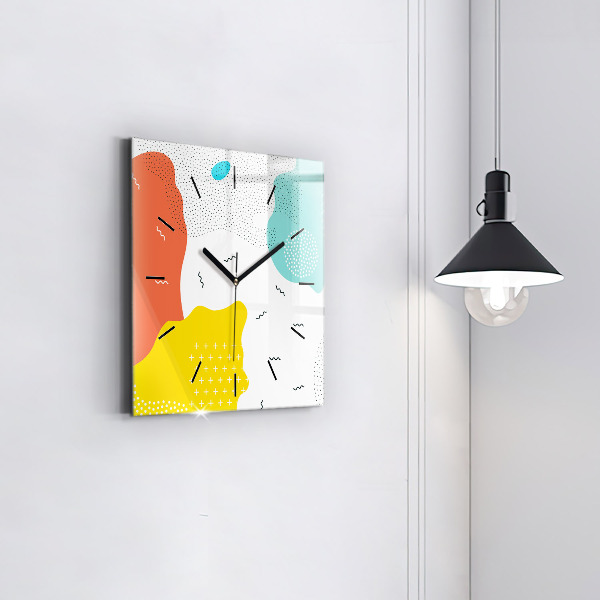 Pendule carrée en verre Abstraction POP