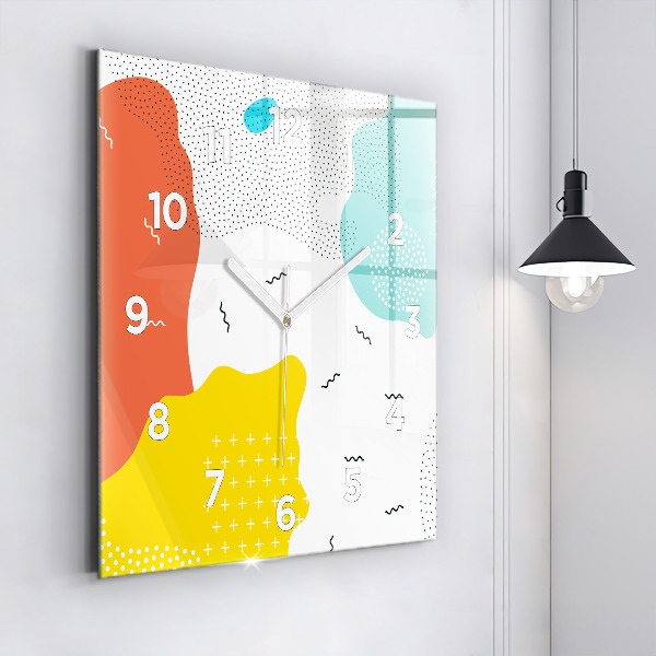 Pendule carrée en verre Abstraction POP