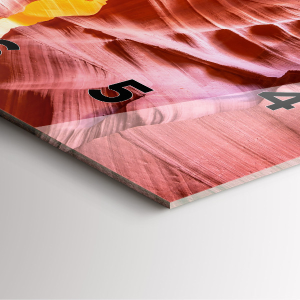 Pendule carrée en verre Canyon de sable