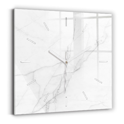 Pendule carrée en verre Marbre décoratif