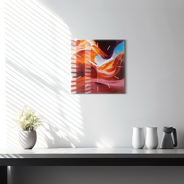 Pendule carrée en verre Canyon