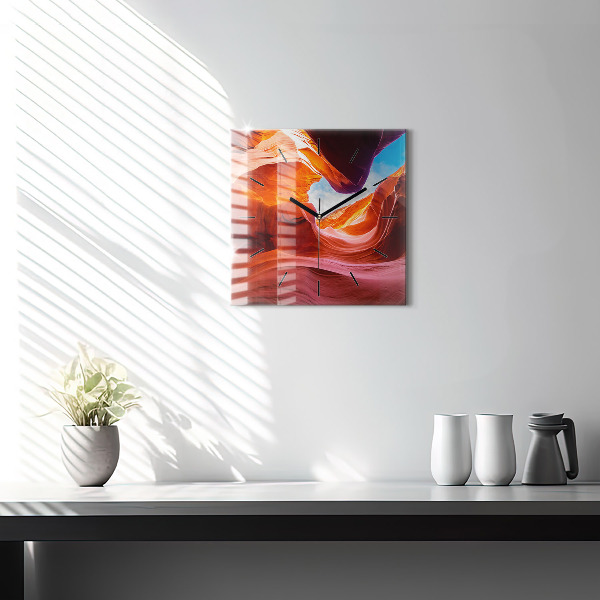 Pendule carrée en verre Canyon