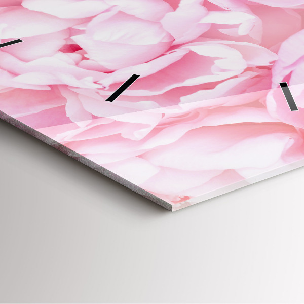 Pendule carrée en verre Fleurs en fleurs