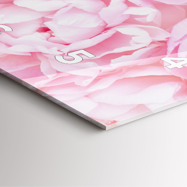 Pendule carrée en verre Fleurs en fleurs