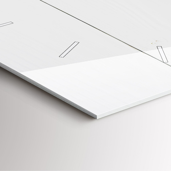 Horloge carrée en verre 'La maison de l''inscription'