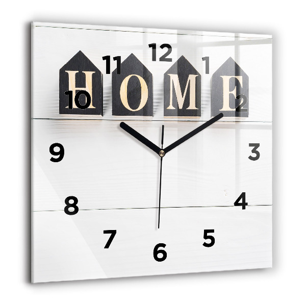 Horloge carrée en verre 'La maison de l''inscription'