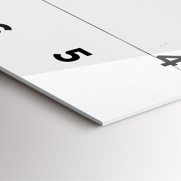 Horloge carrée en verre 'La maison de l''inscription'