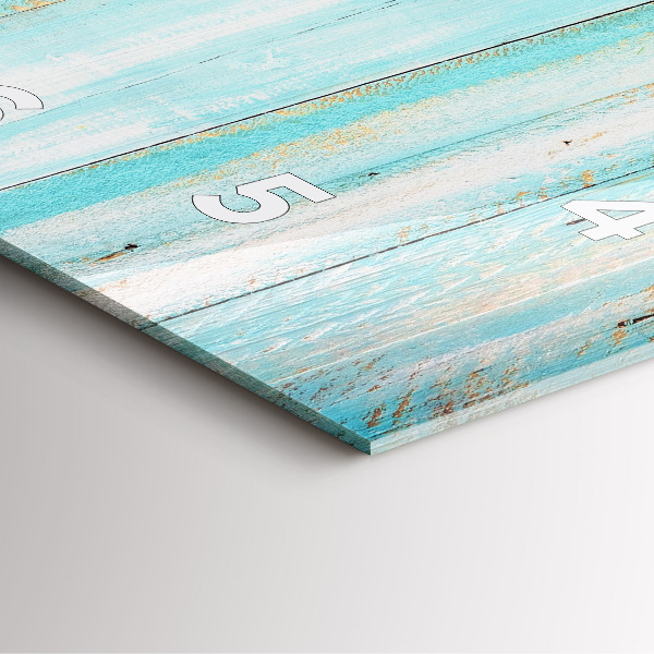 Horloge carrée en verre Tableaux bleus