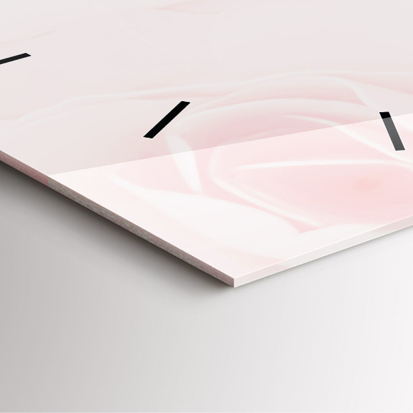 Horloge carrée en verre Roses en fleurs