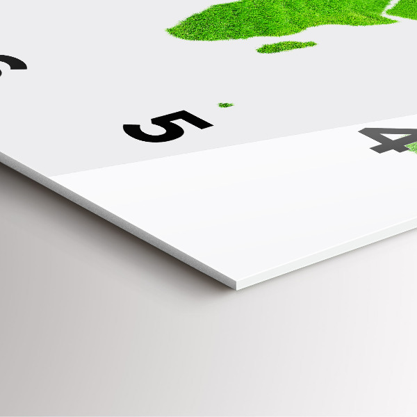 Horloge carrée en verre 'Carte de l''herbe verte'