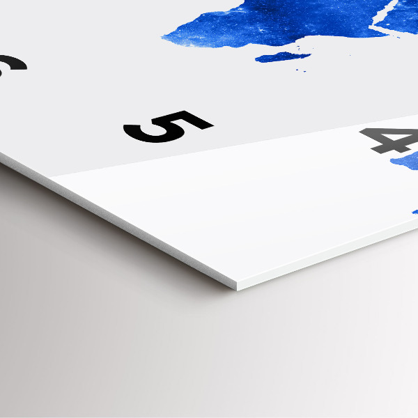 Horloge carrée en verre Carte du monde spatial