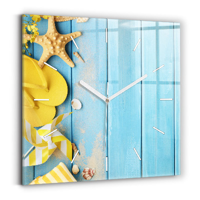 Horloge carrée en verre Accessoires et planches de plage