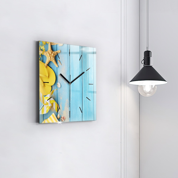 Horloge carrée en verre Accessoires et planches de plage