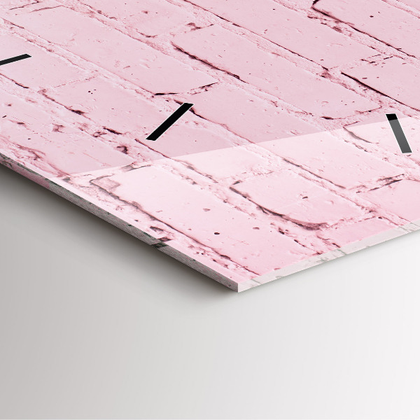 Horloge carrée en verre Mur de briques