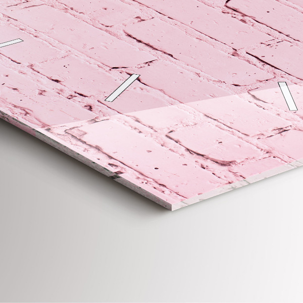 Horloge carrée en verre Mur de briques