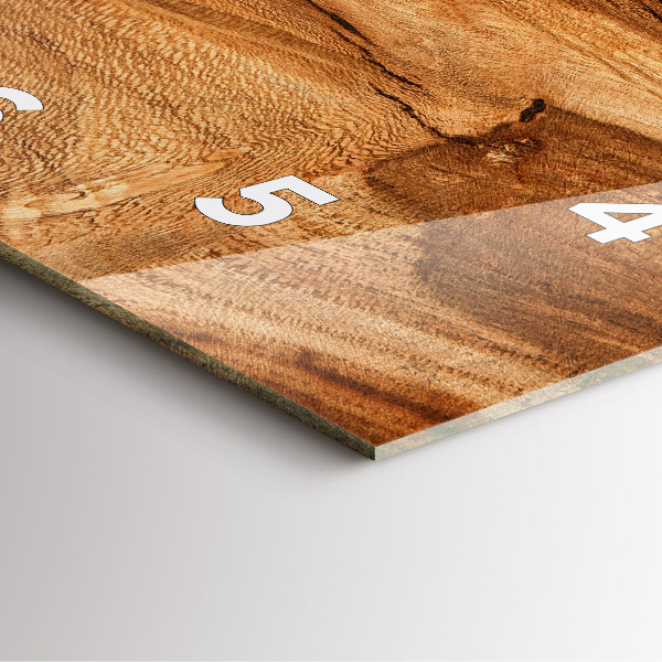 Horloge carrée en verre Texture du bois