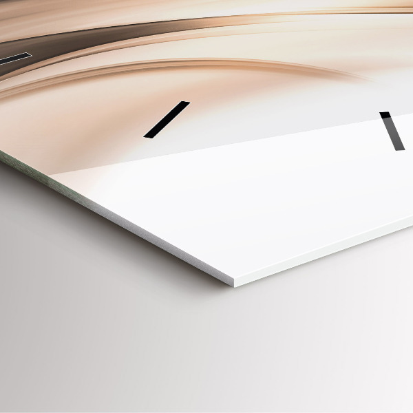 Horloge carrée en verre 'Ligne d''abstraction'