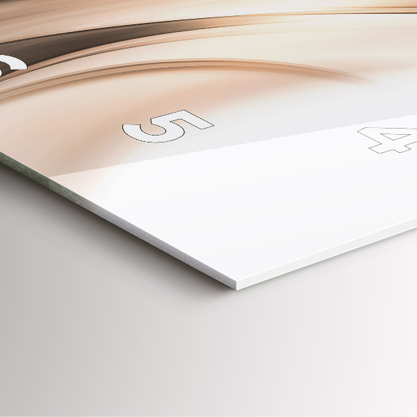 Horloge carrée en verre 'Ligne d''abstraction'