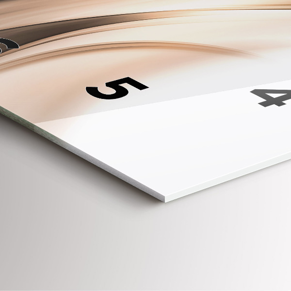 Horloge carrée en verre 'Ligne d''abstraction'