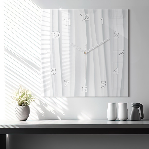 Horloge carrée en verre Texture des vagues