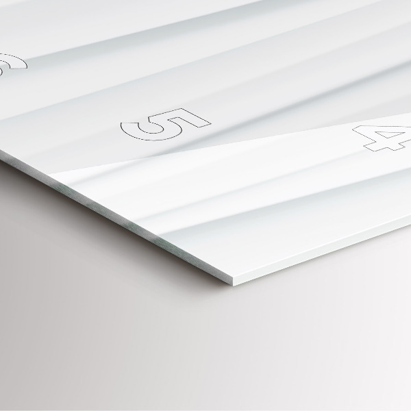 Horloge carrée en verre Texture des vagues