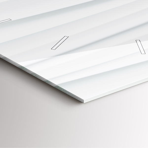 Horloge carrée en verre Texture des vagues