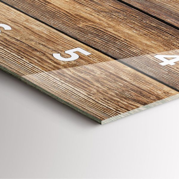 Horloge murale carrée planches de bois