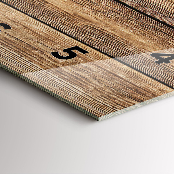 Horloge murale carrée planches de bois