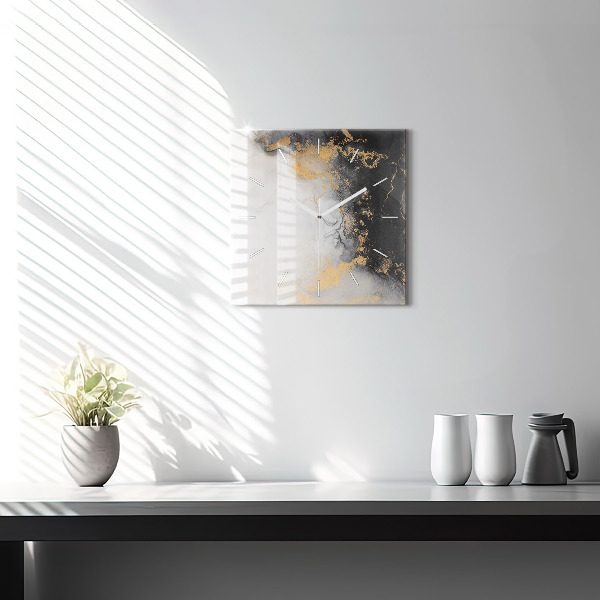 Horloge murale carrée Marbre artistique