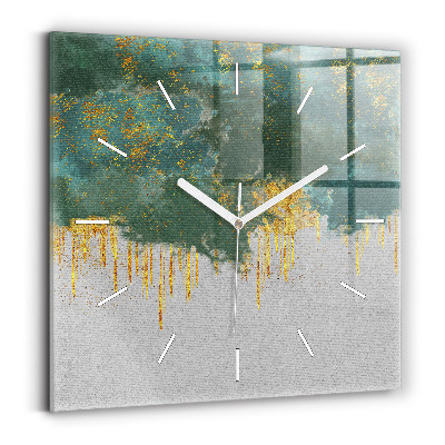 Horloge murale carrée Motif décoratif