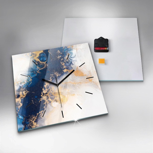 Horloge murale carrée Motif en marbre