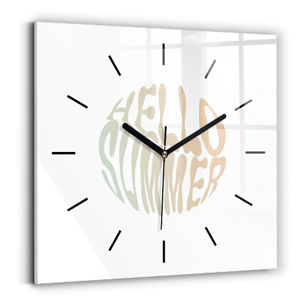Horloge murale carrée 'Bonjour l''été !'